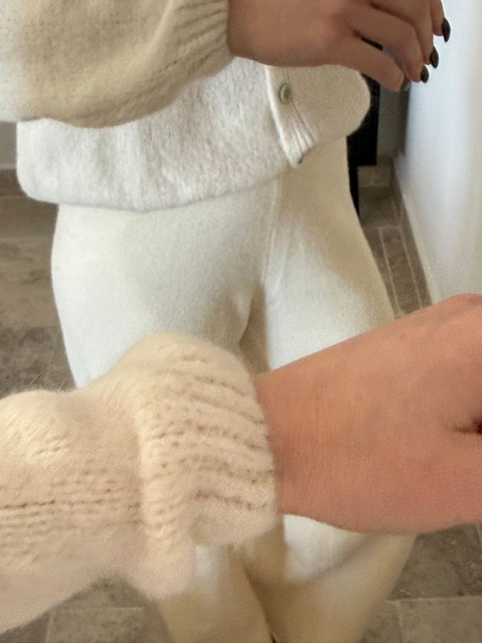 Gilet - Ecru - A Boutonner - Décontracté - Cocooning - Automne - photo numéro 3