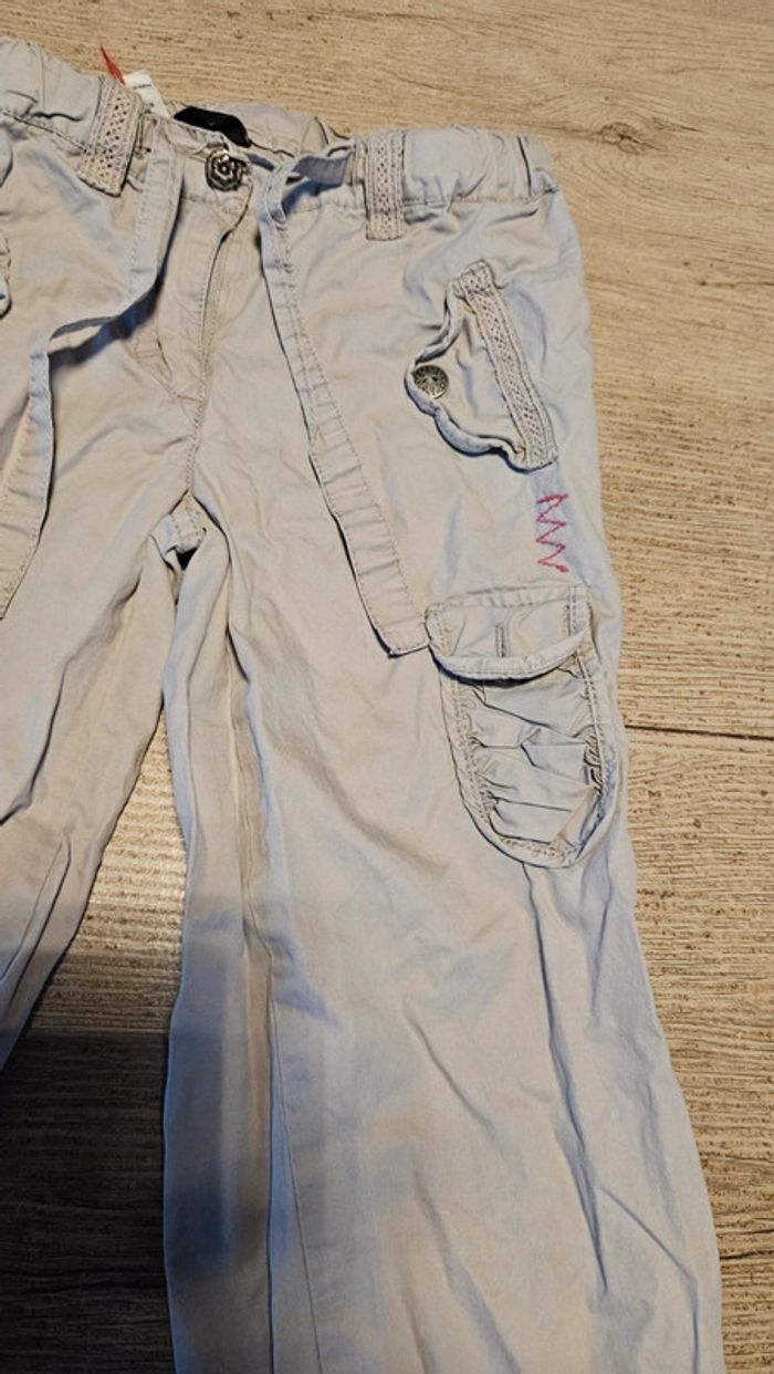 Pantalon en toile gris très clair, léger, Prémaman, 6 ans, nickel - photo numéro 4