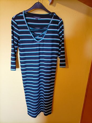 Robe mi-longue à rayures - Women Only