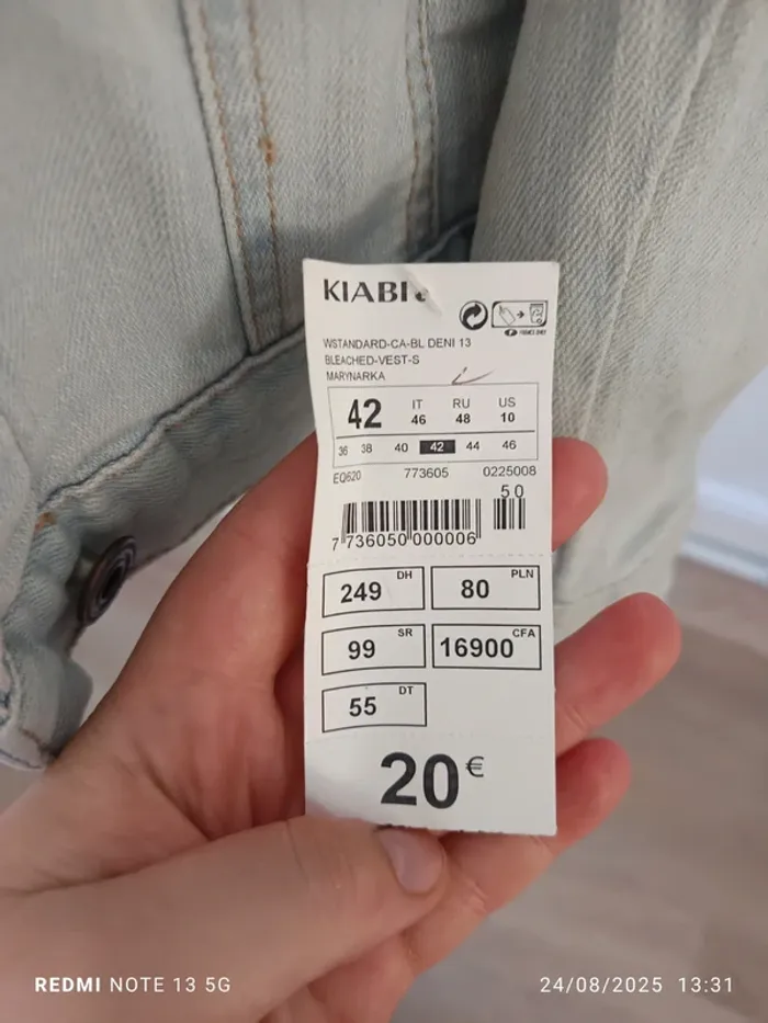 Magnifique veste en jean Kiabi taille XL - photo numéro 4