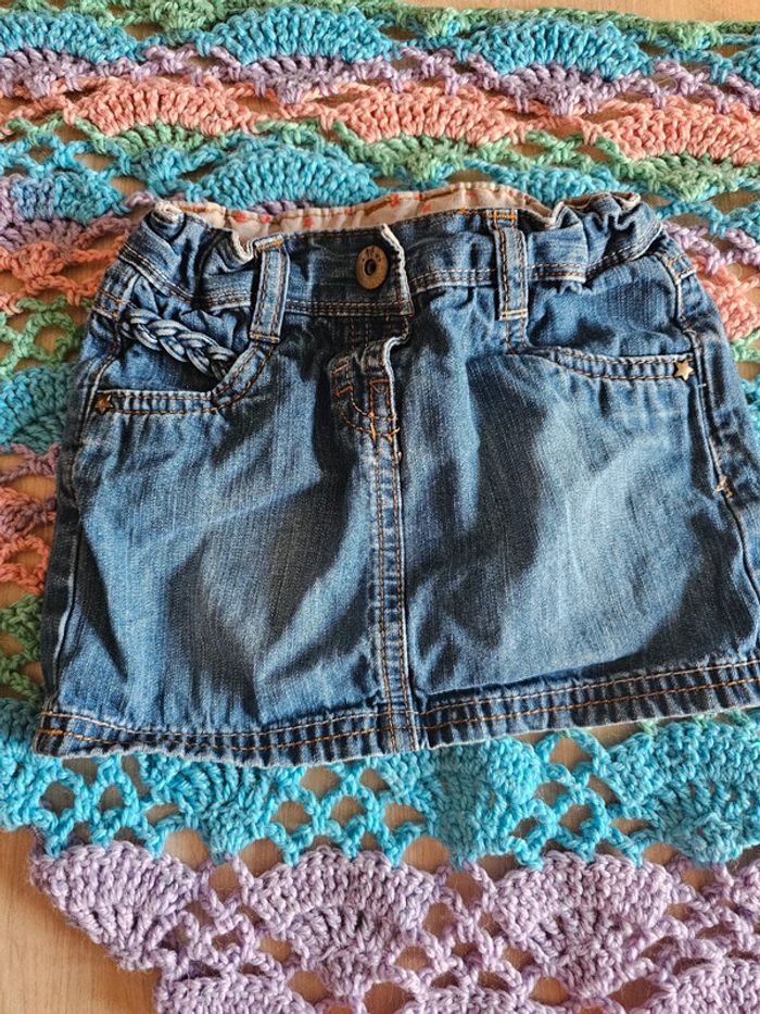 Jupe en jean, fille 18 mois kidkanai