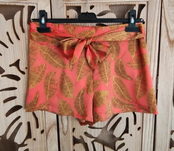 Short en satin imprimé feuilles T M Etam