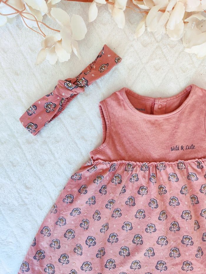 Jolie petite robe fleurie en coton 6 mois Vertbaudet - photo numéro 2