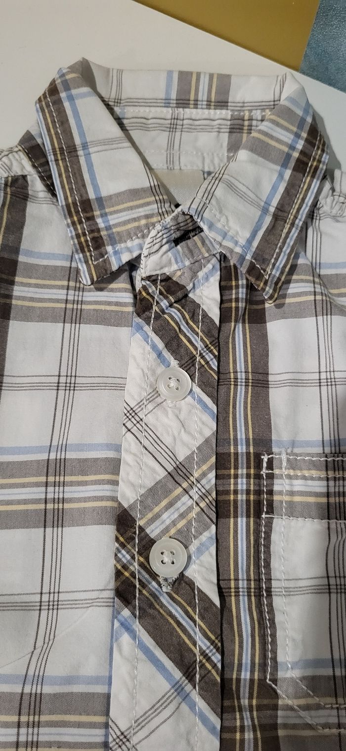 Chemise garçon a carreaux - photo numéro 3