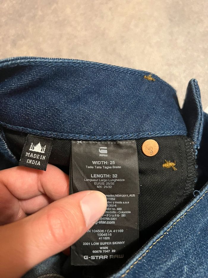 Jean femme G-star taille basse super skinny W25 L32 neuf avec étiquette - photo numéro 6