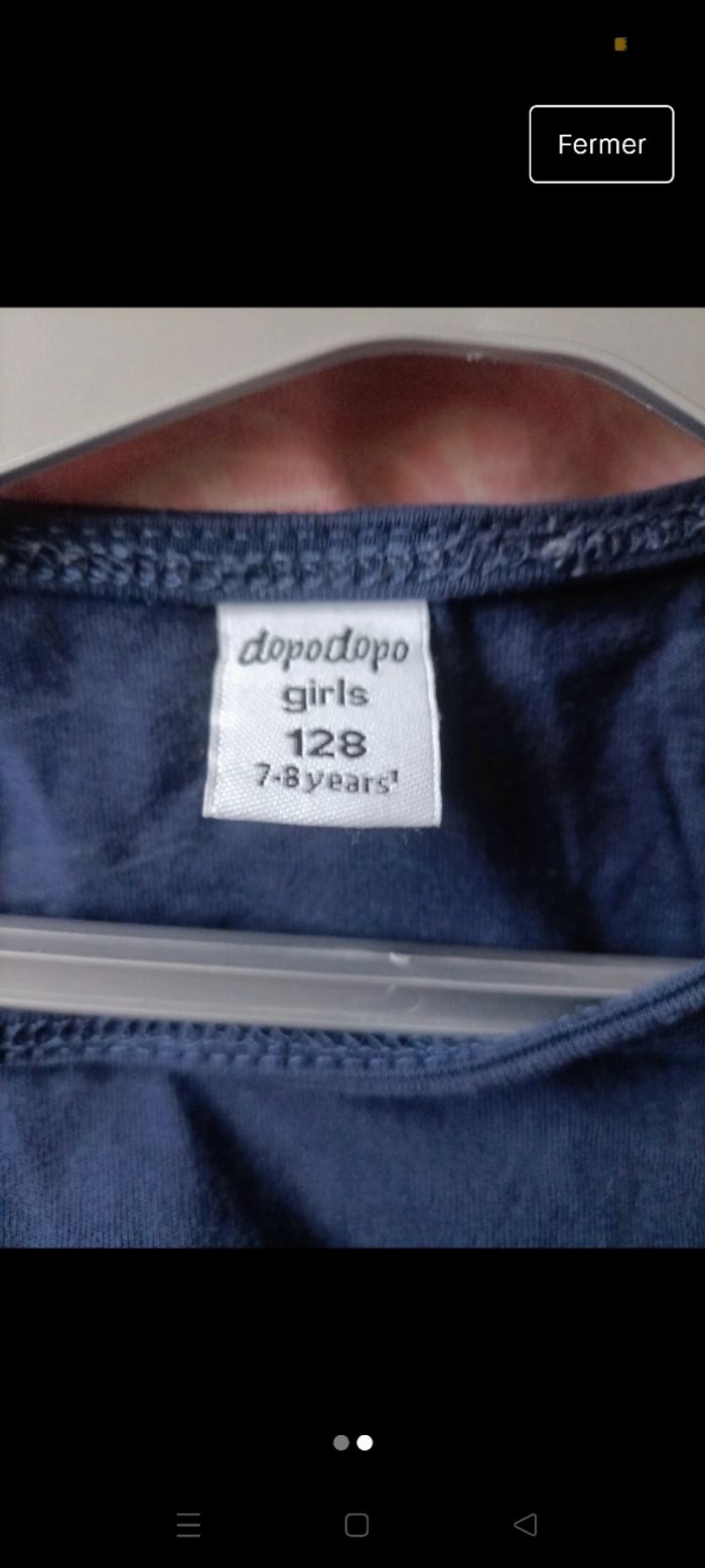 Robe a fleur bleu - photo numéro 2