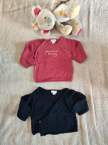 Lot de 2 pulls 1 mois