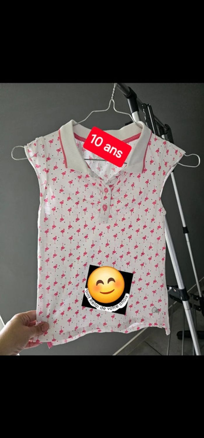 Débardeur / polo 10 ans fille
