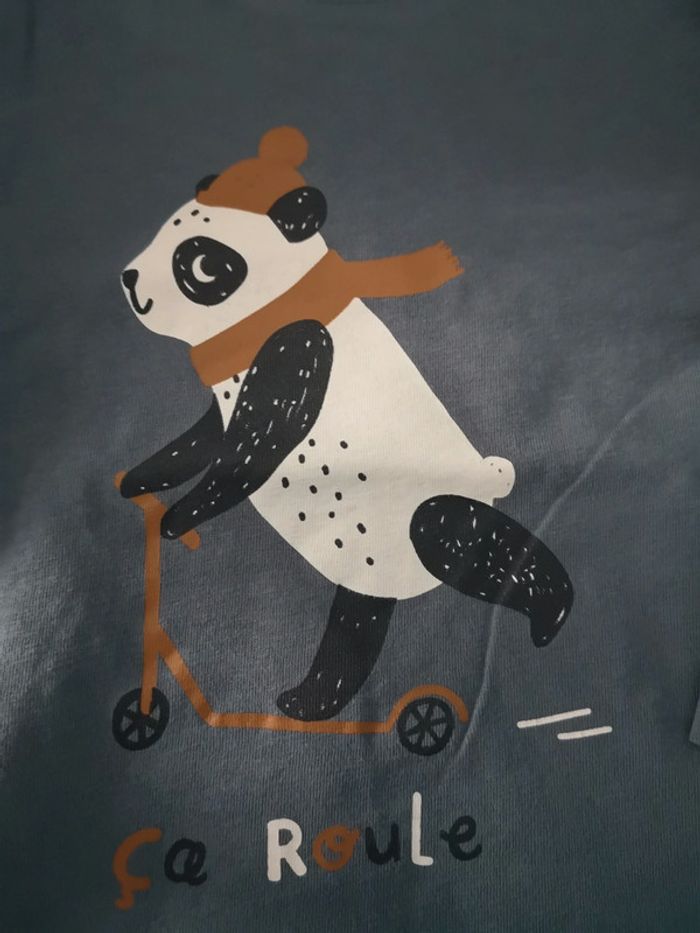 T shirt manches longues motif 🐼 - photo numéro 3