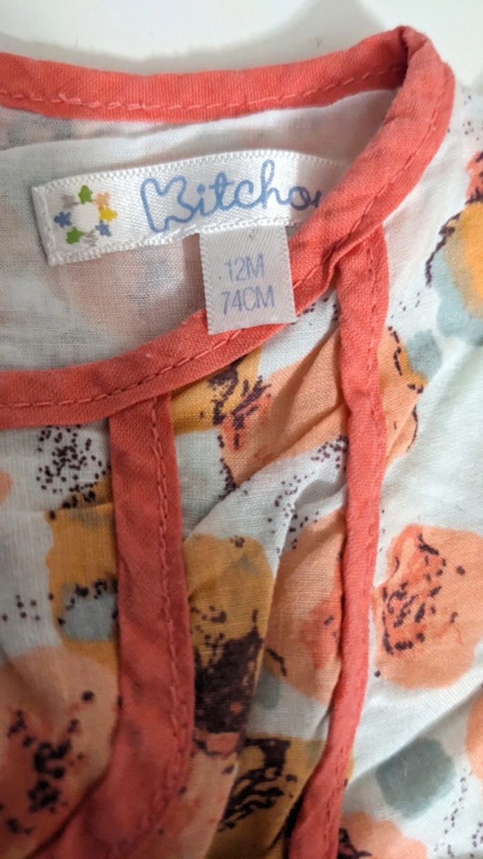 Blouse manches longues Orange 12 Mois - photo numéro 4