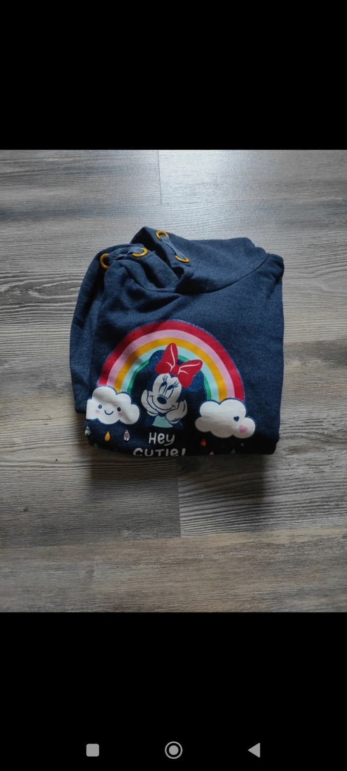 Sweat à capuche Disney Minnie fille 6 ans - photo numéro 2