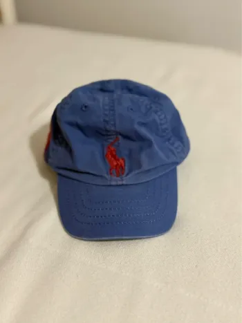 Casquette bébé baby ralph Lauren polo jean bleu rouge 3 baseball chino coton