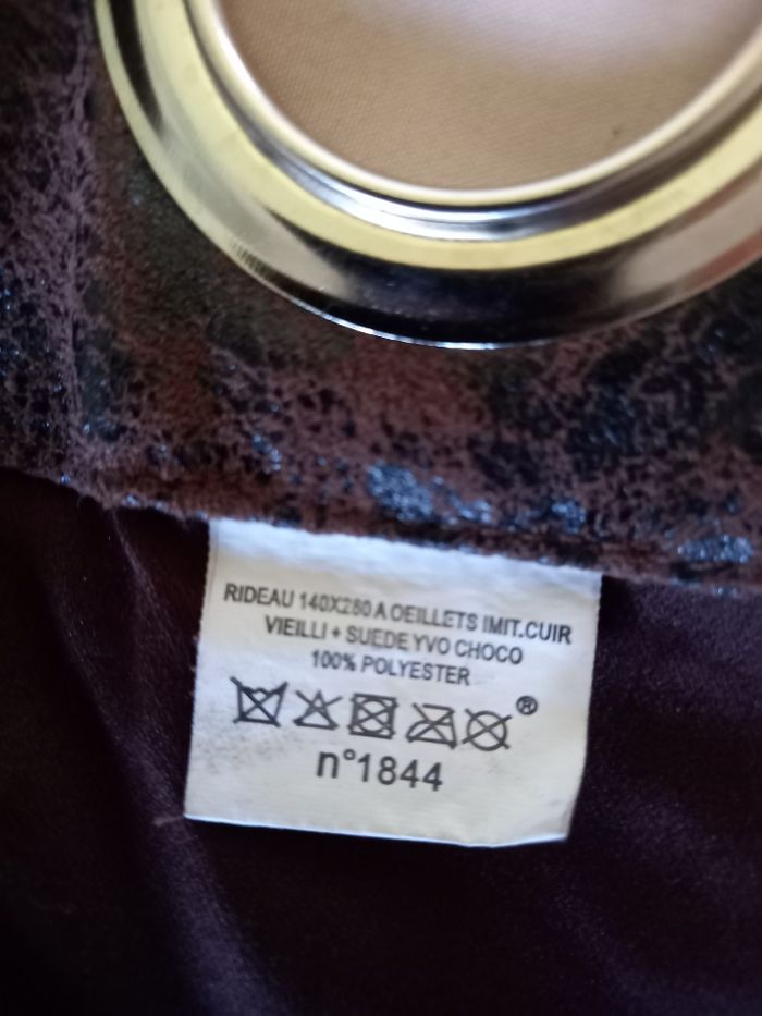 Un Rideau 140 x 280 à œillets marron - photo numéro 2