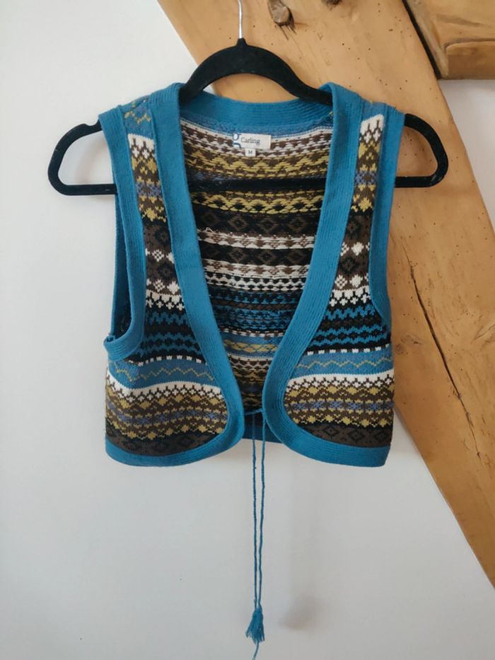 Gilet sans manches vintage acrylique