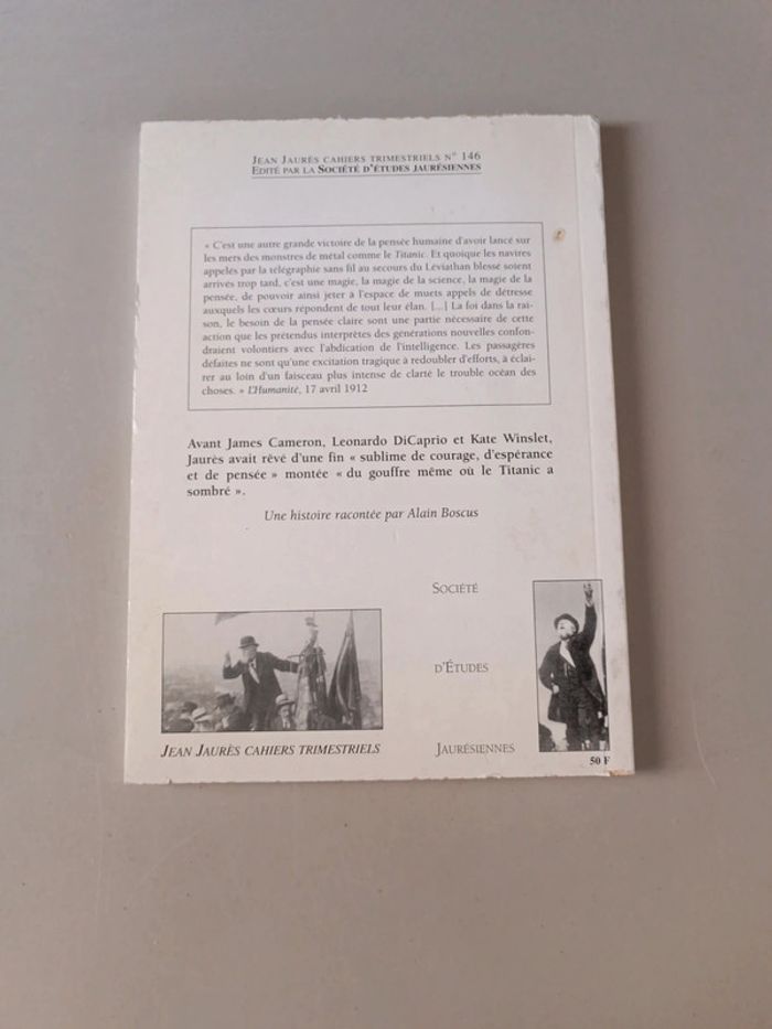 Jean Jaurès histoire de revues cahiers trimestriels numéro 146 - photo numéro 2