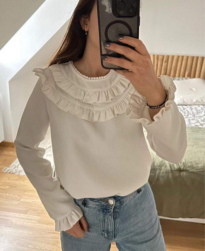 Blouse Saaj blanche détail volants 🐚 - photo numéro 4