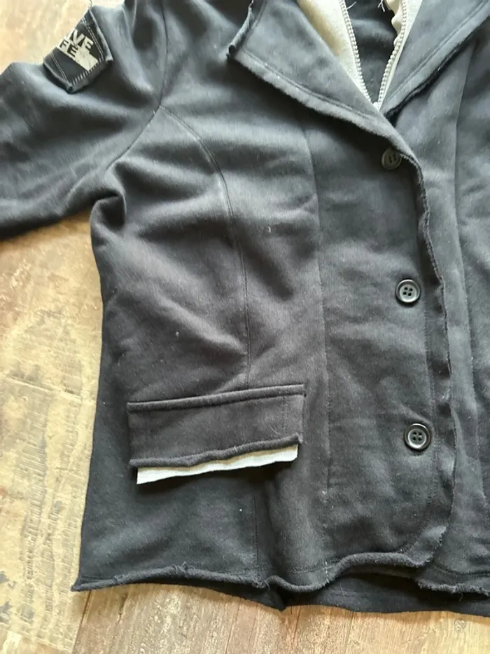 Gilet sweat capuche bicolore - photo numéro 3