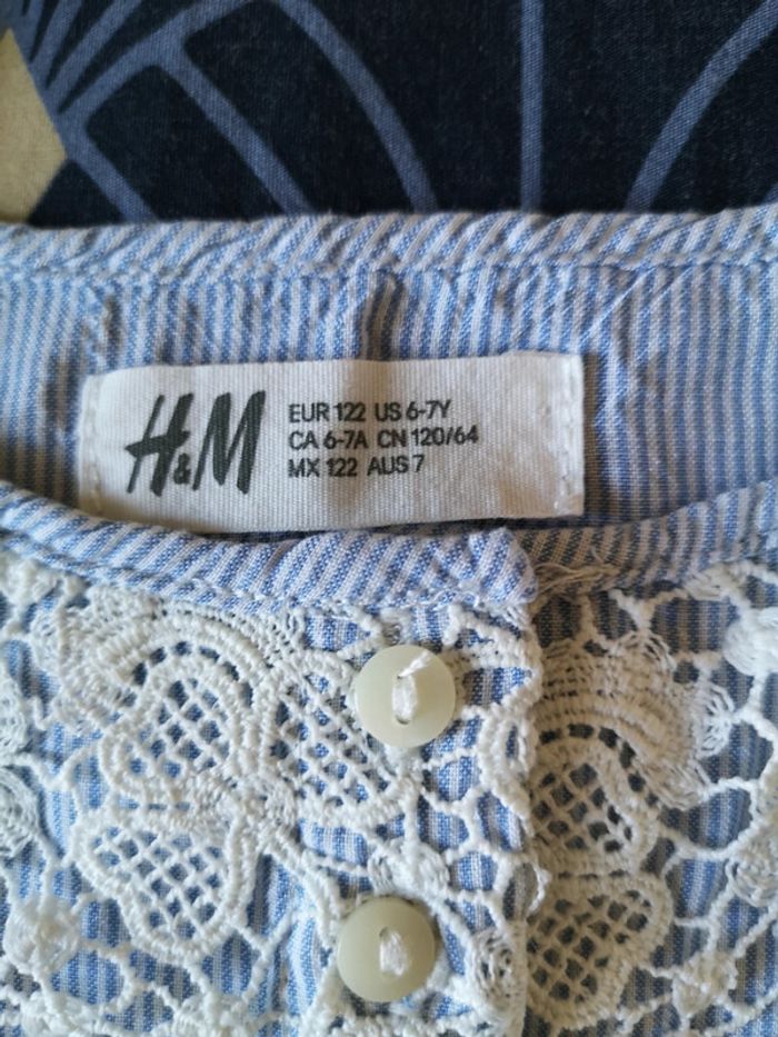 Blouse rayée et dentelle 7 ans h&m - photo numéro 4