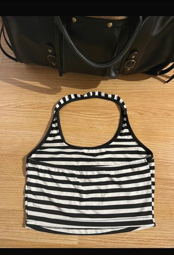 Haut dos nu crop top blanc et noir 🤍🖤