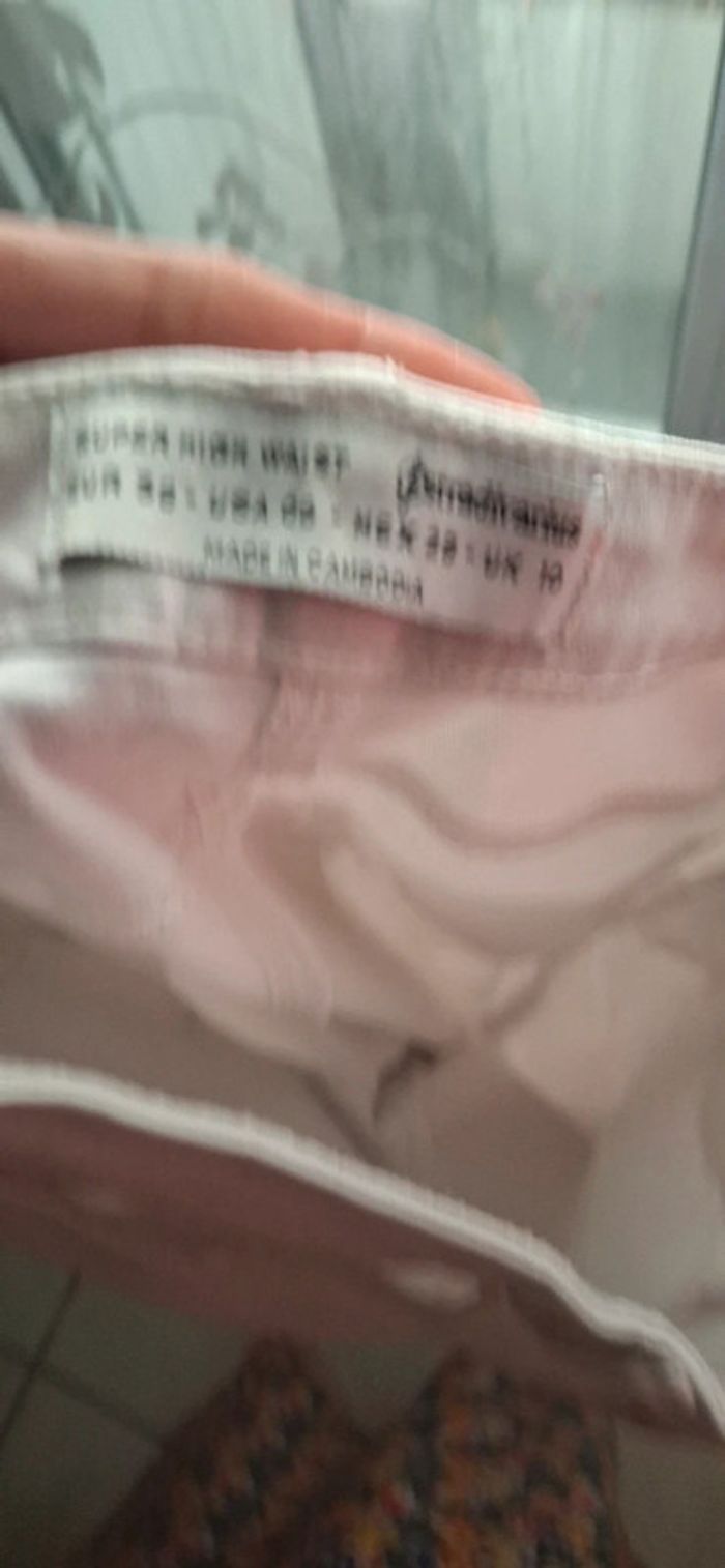 Pantalon en jean blanc - photo numéro 6