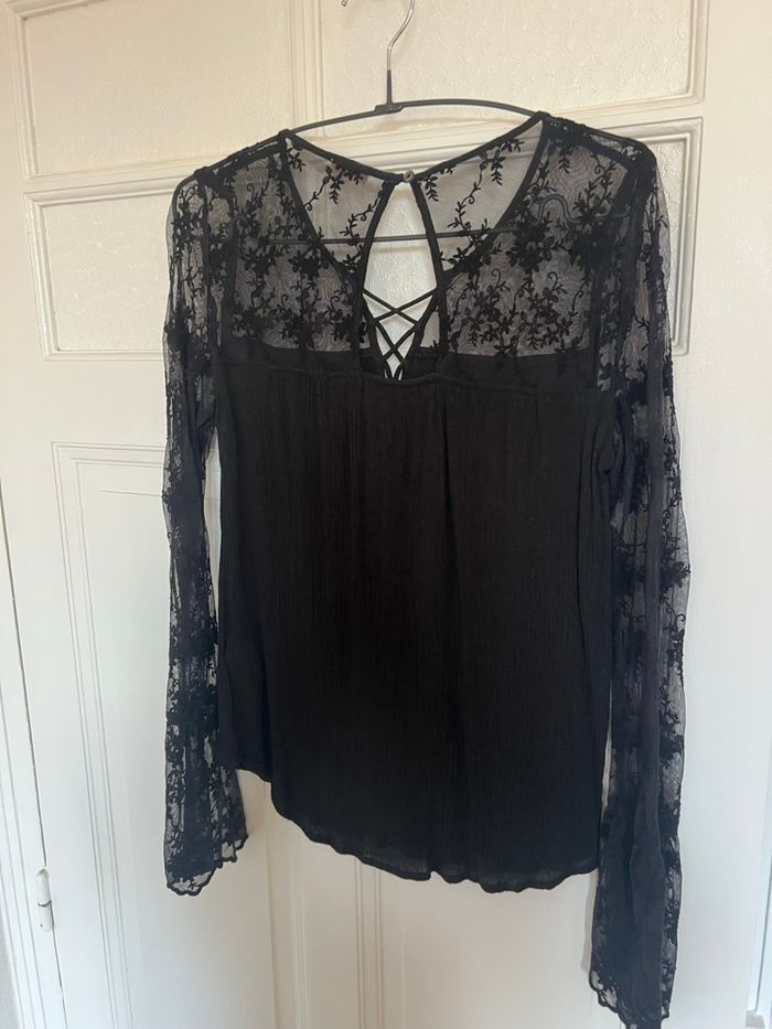 Blouse noire hollister taille XS - photo numéro 7