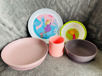 Lot vaisselle couvert bébé silicone Nattou 