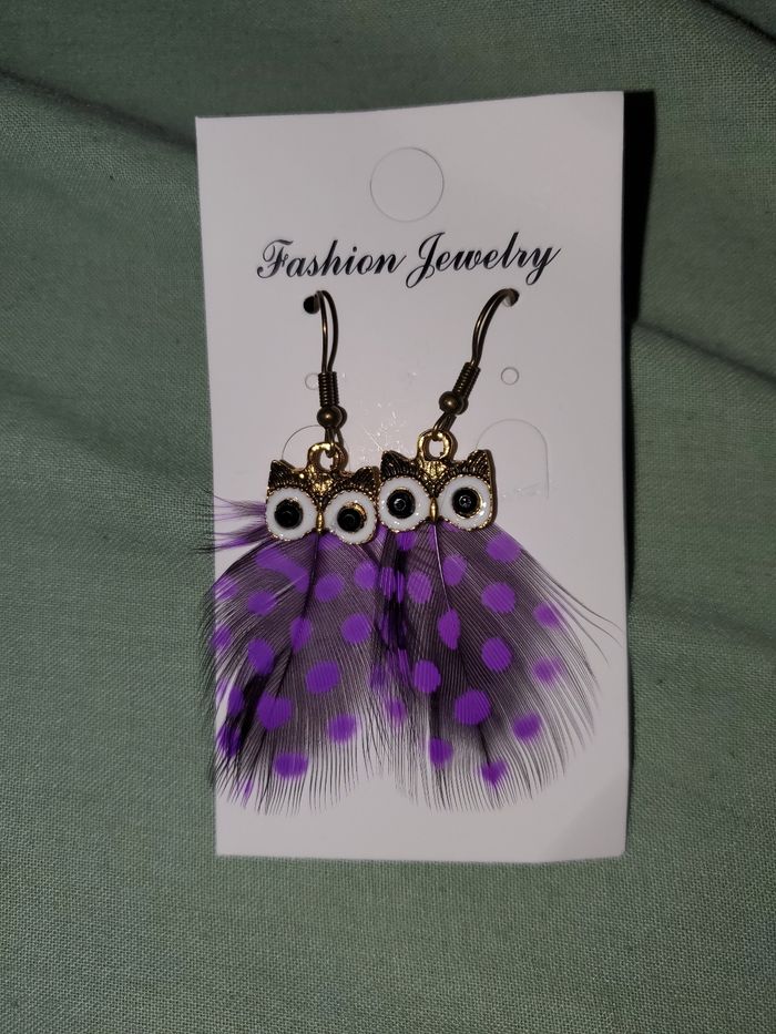 Boucles d'oreilles forme hibou