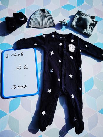 D1208 - pyjama garçon 3 mois