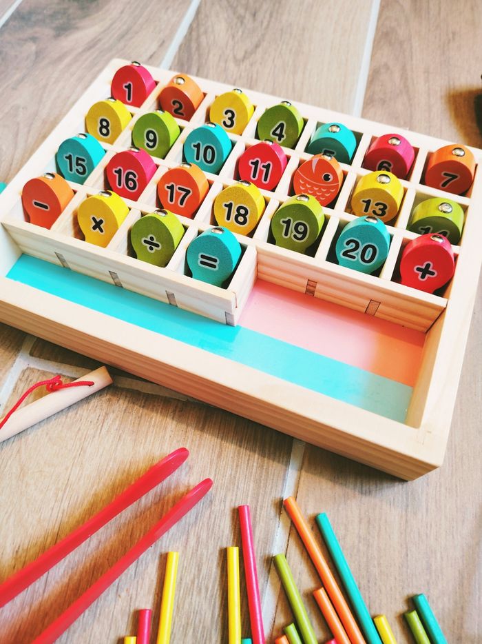 🐟 Pêche à la ligne magnétique en bois 4 en 1 évolutif  j'apprends à compter - photo numéro 5