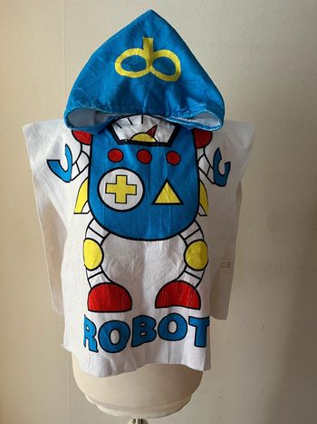 Cape de bain, serviette à capuche robot