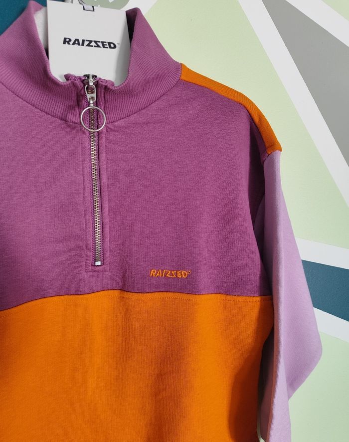 Sweat col zippé RAIZZED NEUF - 6 ans (116cm) - Color-block - photo numéro 5