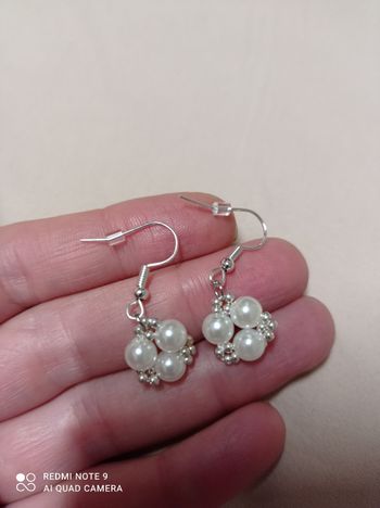 Boucles d'oreilles perles chic élégant fait main 