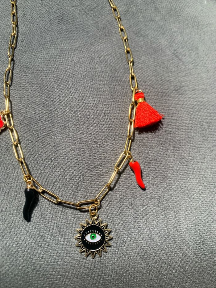 collier acier inoxydable doré - photo numéro 4