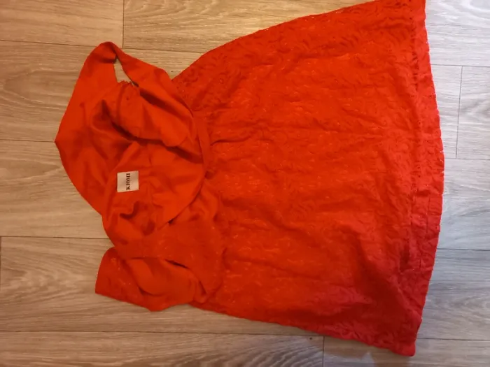 Robe dentelle rouge kiomi taille S - photo numéro 3