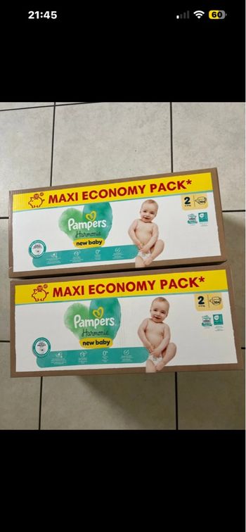 2 carton pampers harmonie 2 