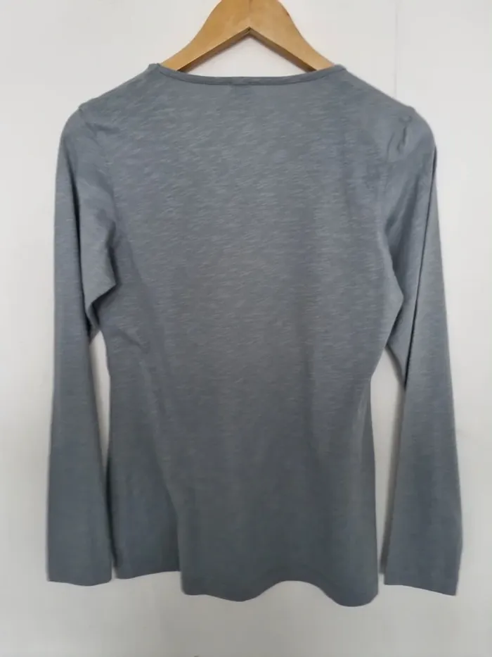 T-shirt à manches longues femme - Taille 40 / L - Marque 64 - Gris clair - photo numéro 3