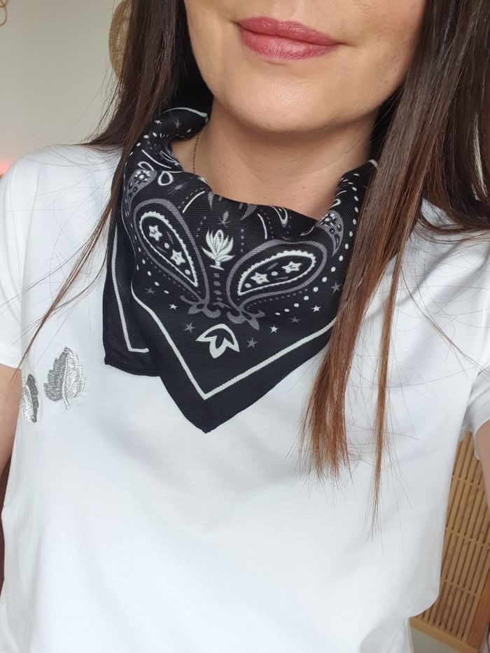 Foulard carré Bandana noir