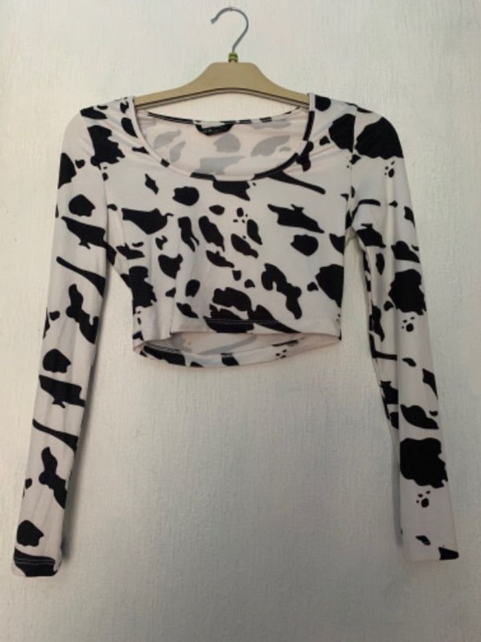 Top blanc et noir Shein taille XS