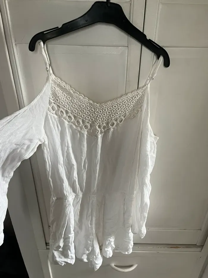 combi short broderie blanche brodé - photo numéro 3