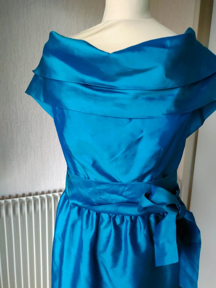 Robe de soirée soie modèle année vintage 50/60 36 - photo numéro 2