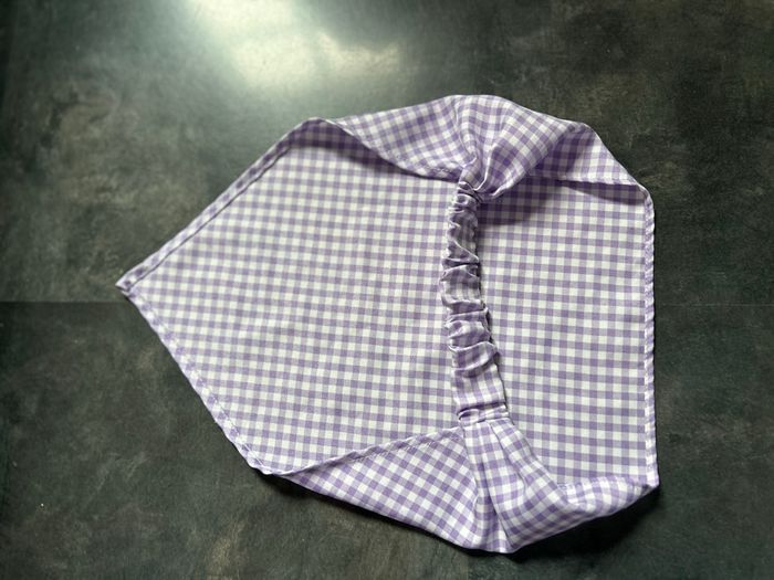 Fichu Vichy lilas taille unique - photo numéro 6