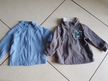 Lot de 2 gilets garçon 9 mois