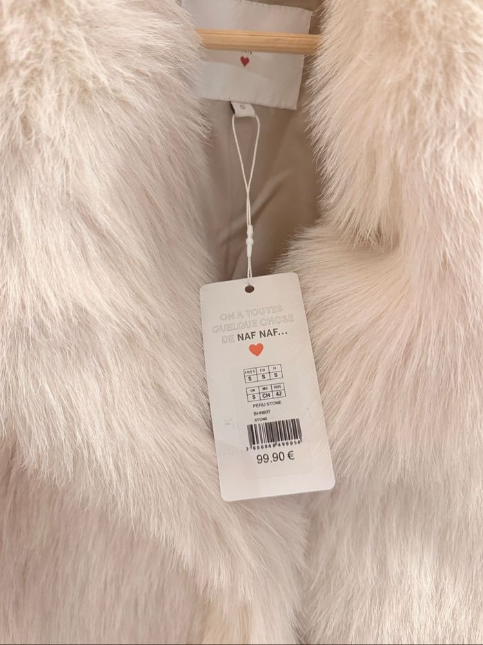 Veste fausse fourrure beige - photo numéro 5