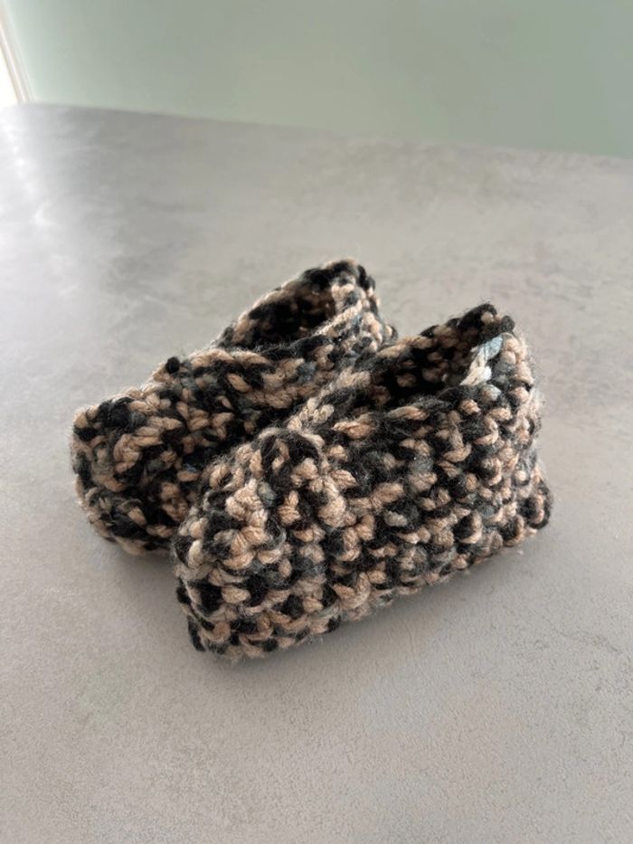 Chausson crochet garçon