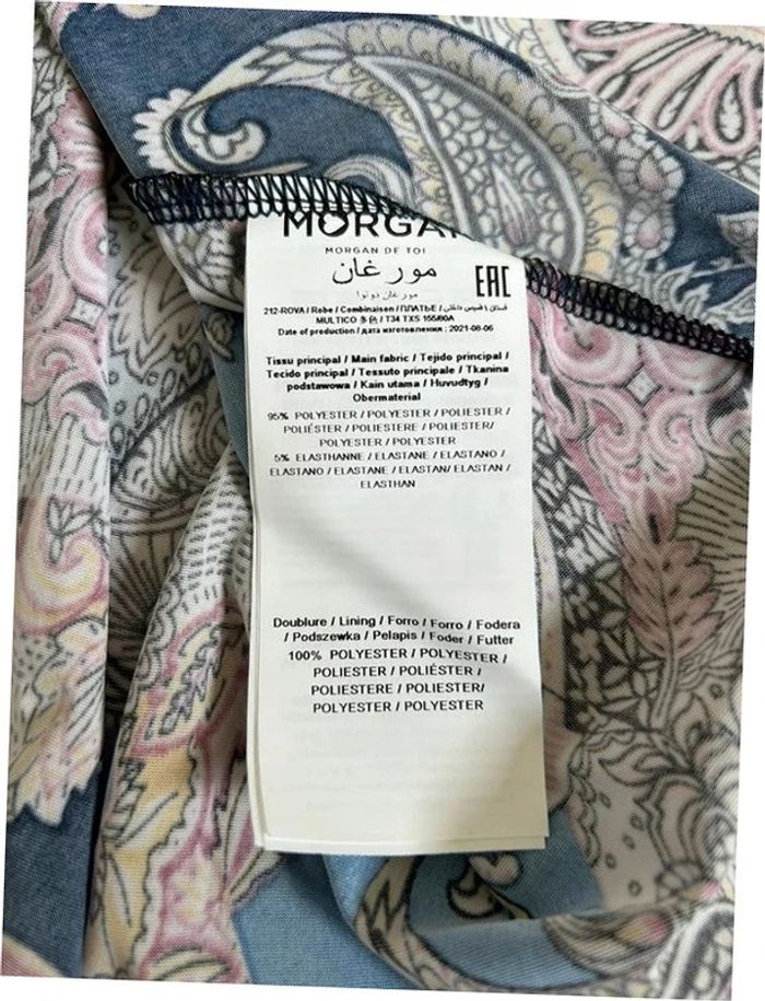 Robe imprimée multicolore neuve à manches courtes Morgan taille 34 (valeur 60€) - photo numéro 15