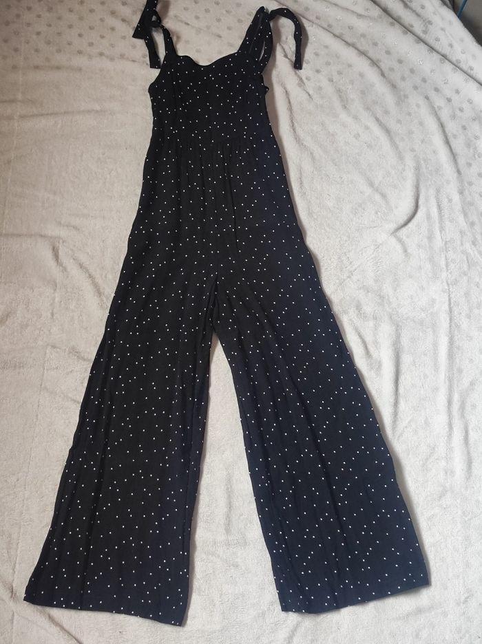 Combinaison noire à pois blanc taille XS - photo numéro 2