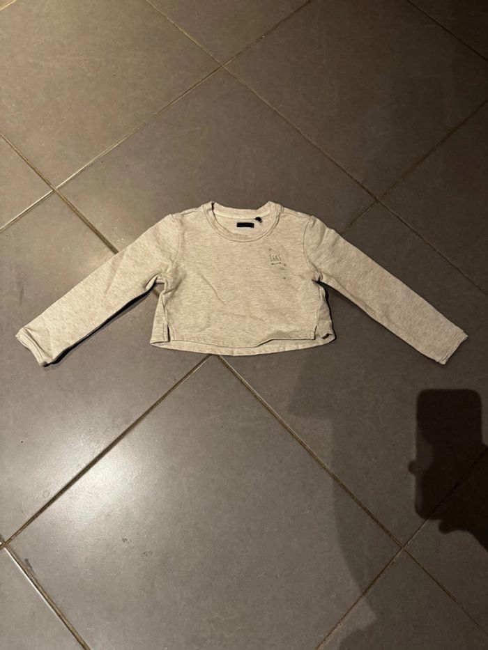 Pull / Sweat court - Ikks - Étoiles / Flèche - Écru - 6 ans