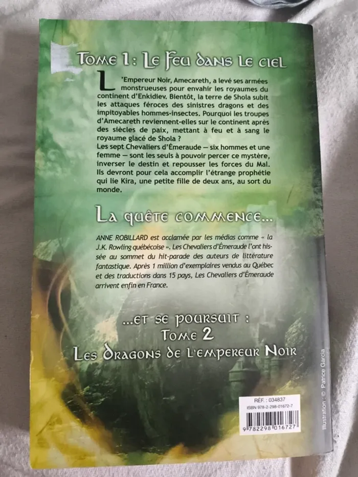 Livre "les chevaliers d'émeraude" tome 1 - photo numéro 3