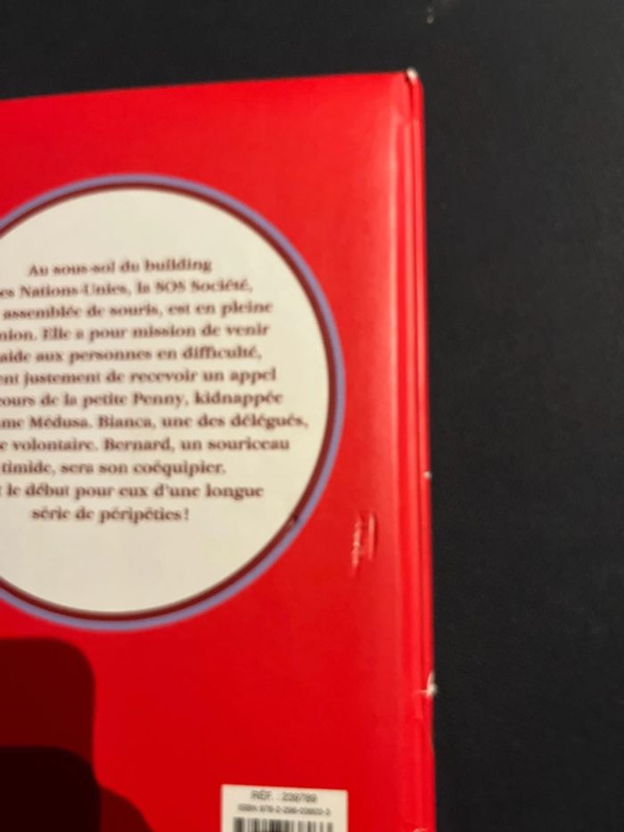 Livre pour enfants Disney couverture matelassé Bernard et Bianca - photo numéro 3