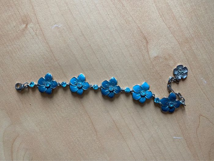Bracelet fleurs bleues Bleu Citron - photo numéro 3